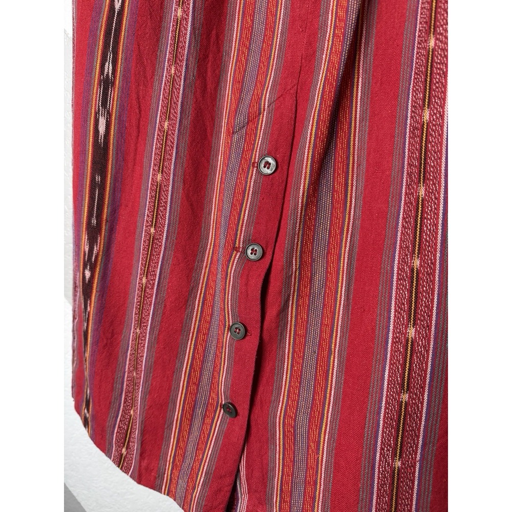 Boske River Ltd Women's Red Native Woven Cotton Skirt Made USA Size M 30" Waist - Picture 9 of 14